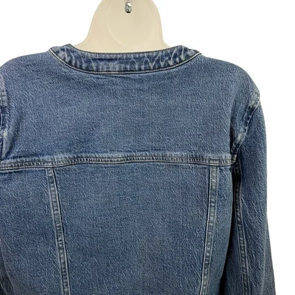 J. Crew Denim Lady Jacket with Gold Buttons Size 12 - Picture 4 of 13